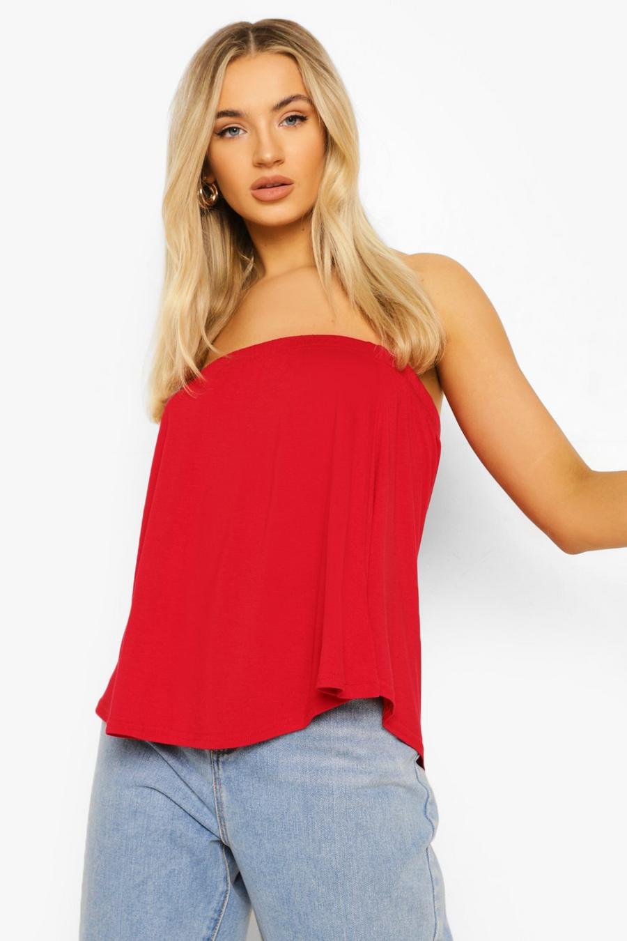 Red Bandeau tubtopp