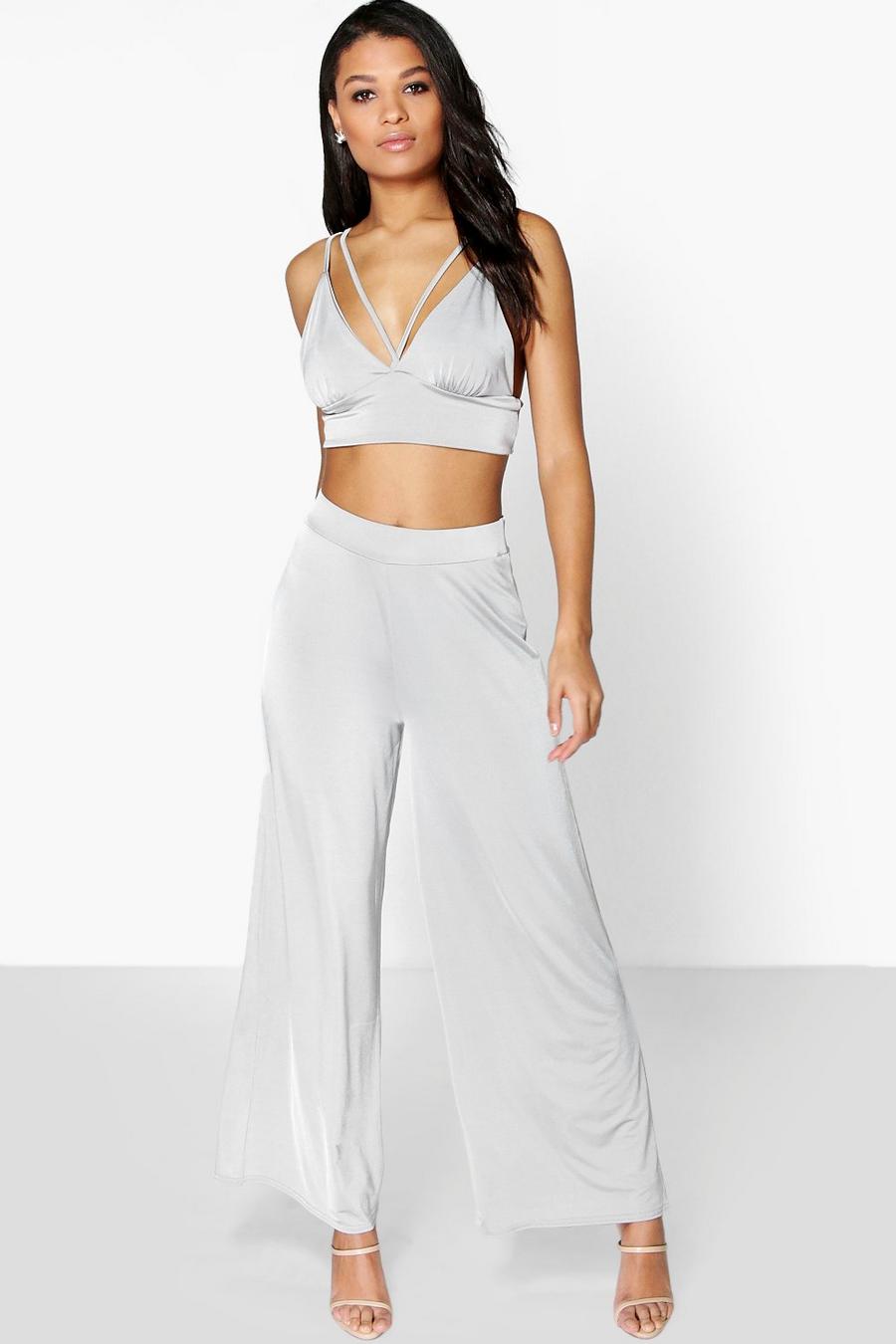 Strap Bralet & Palazzo Pant Two-Piece Set image number 1