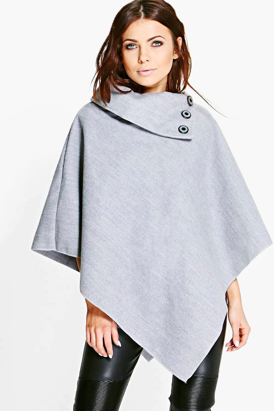 Grey Cape With Buttons image number 1