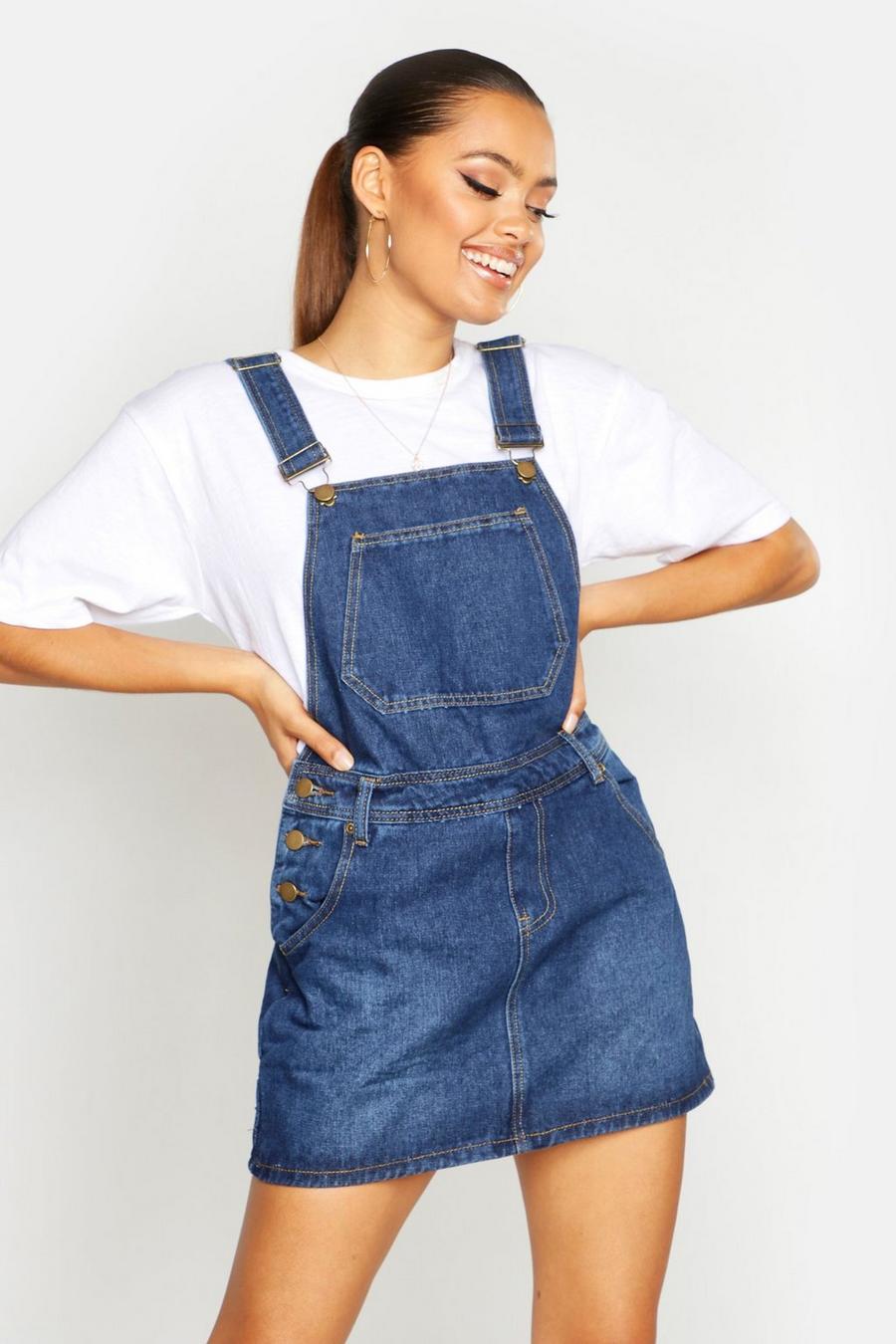 Blue Denim Overall Pinafore Dress image number 1