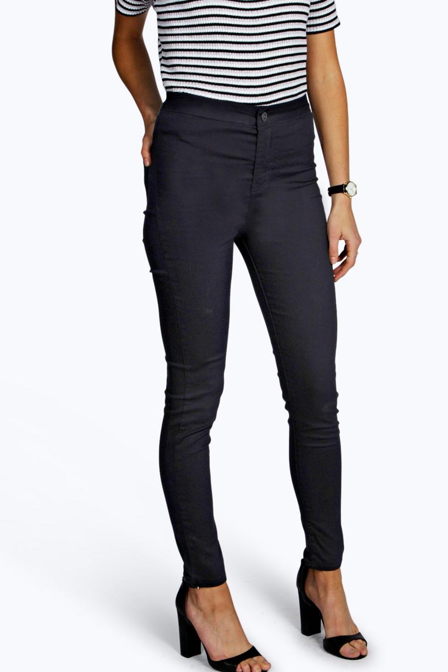 Navy Stretch High Waist Jeans image number 1