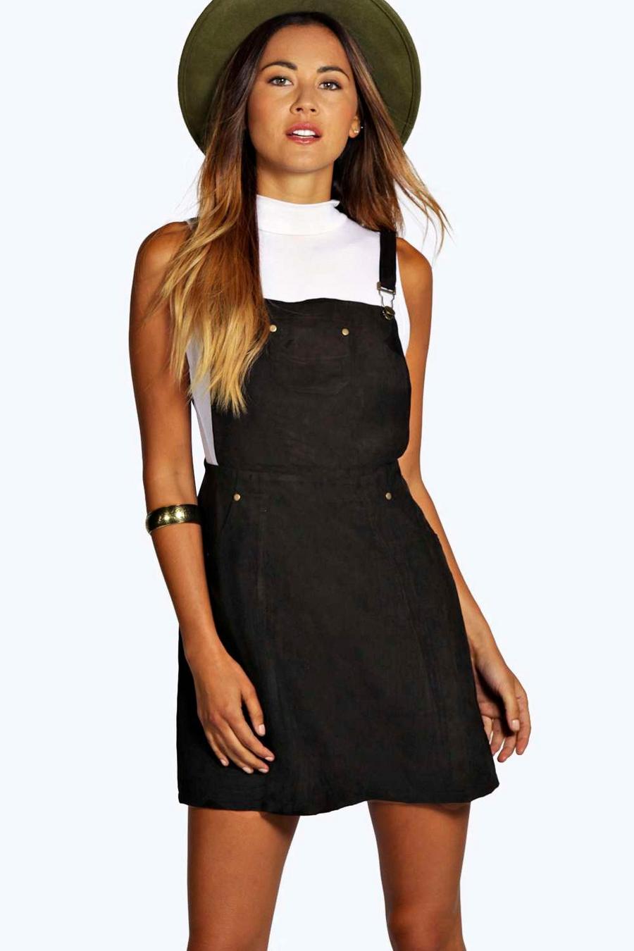 Black Nep Suède Pinafore Jurk image number 1