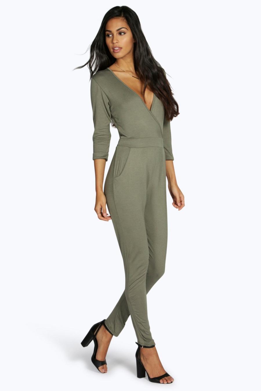 Wendy Wrap Front Self Belt Relaxed Jumpsuit image number 1