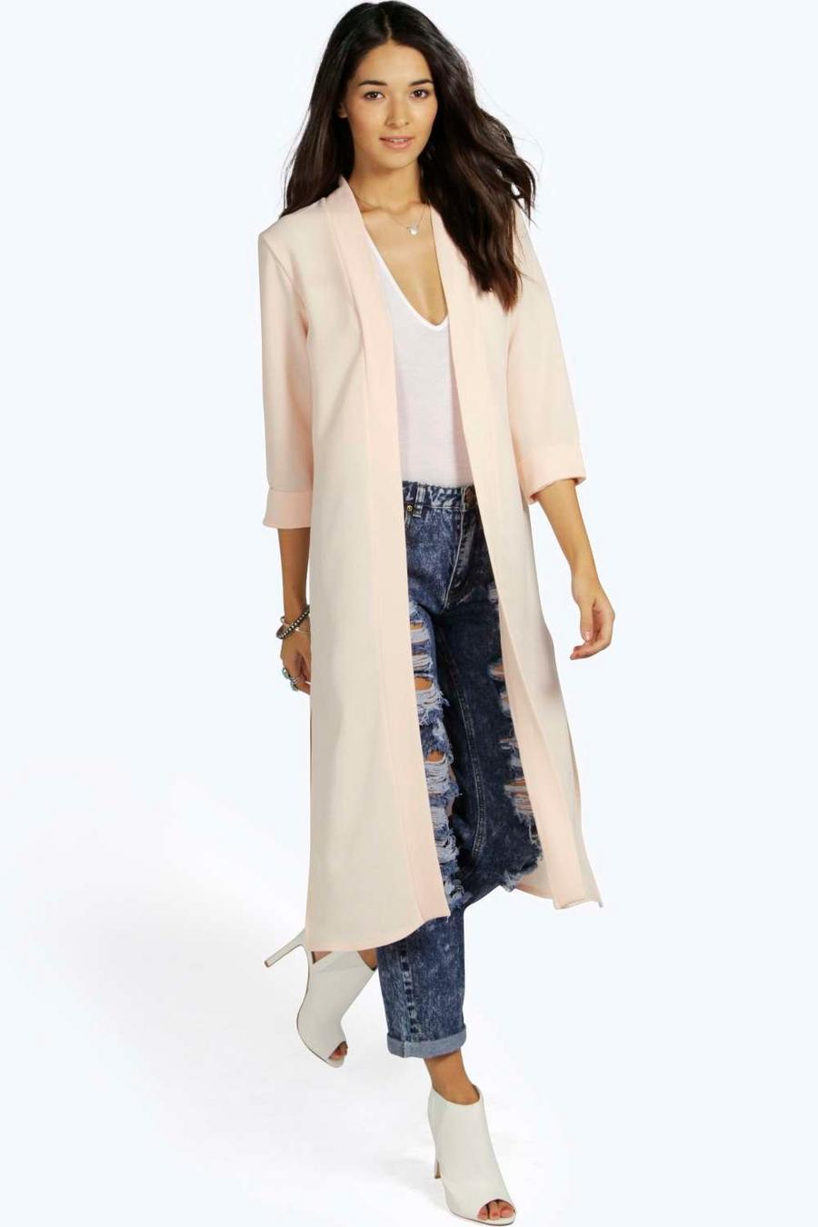 Nude Turn Up Cuff Duster Coat image number 1