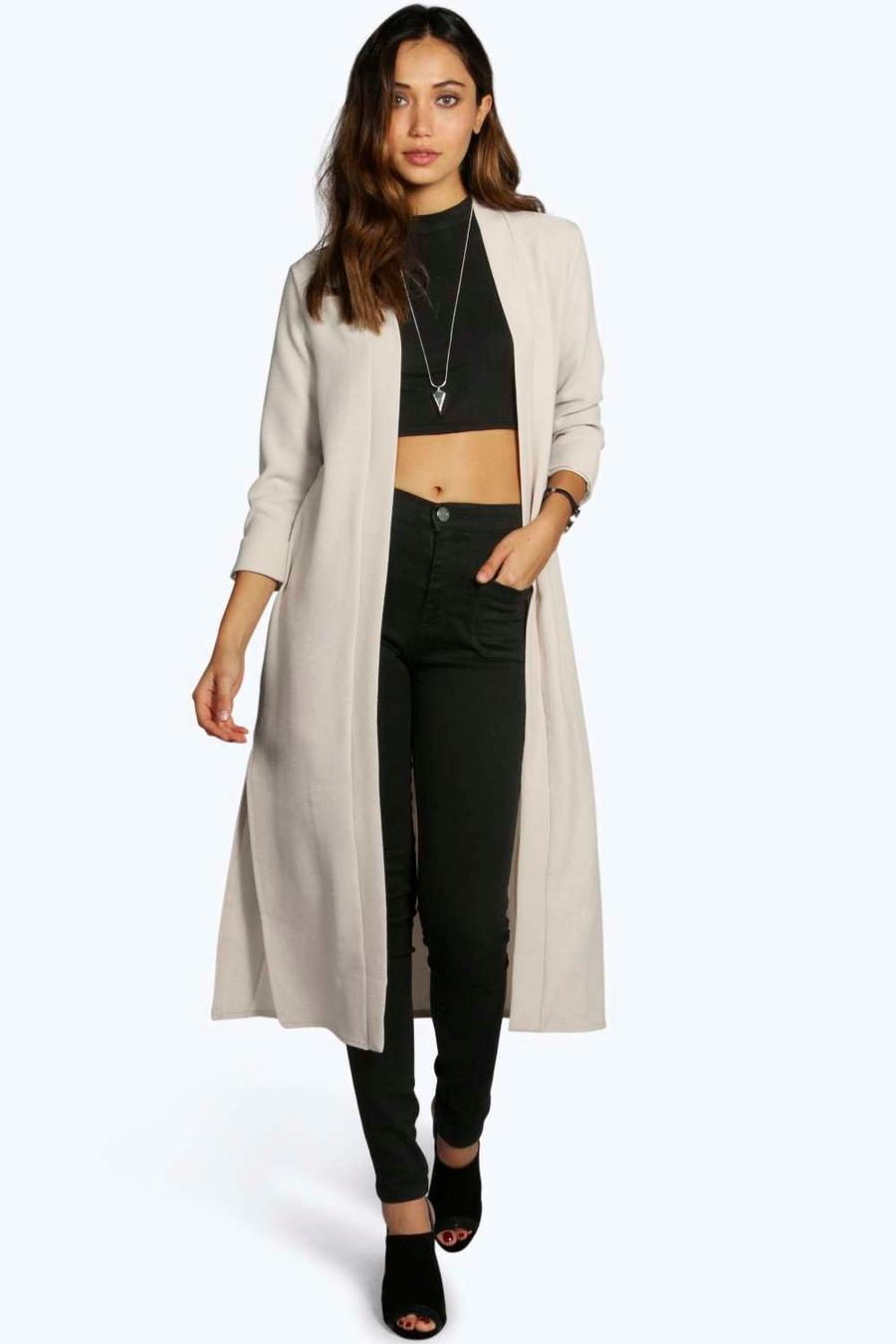 Stone Turn Up Cuff Duster Coat image number 1