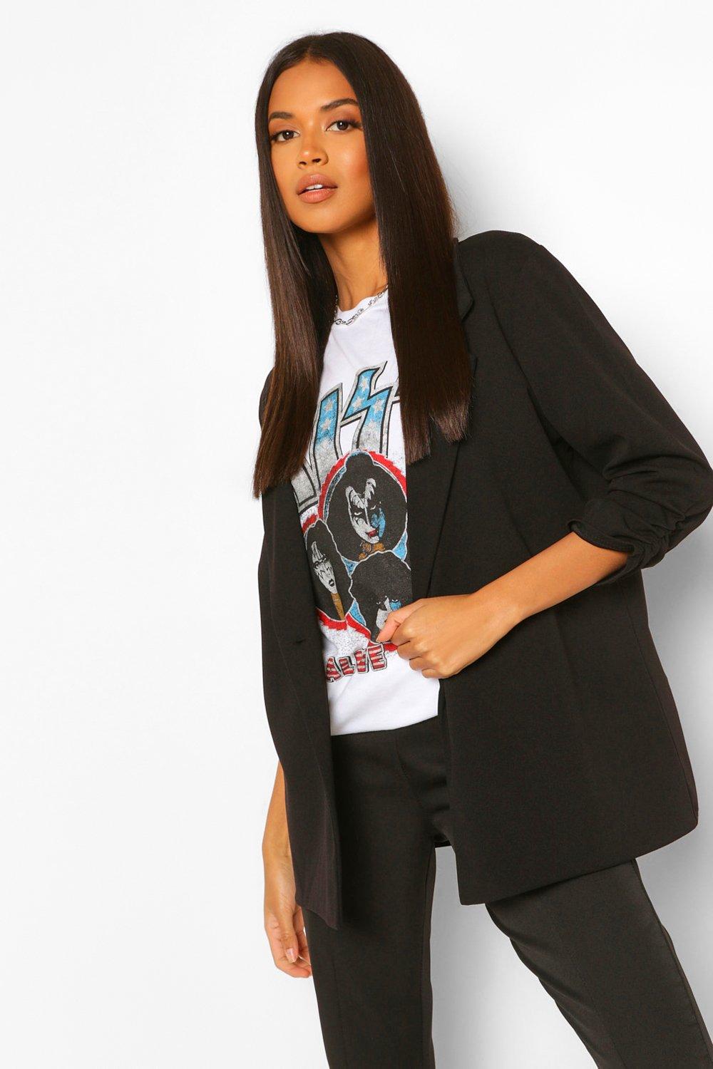 NEW IN Ruched Sleeve Tailored Blazer