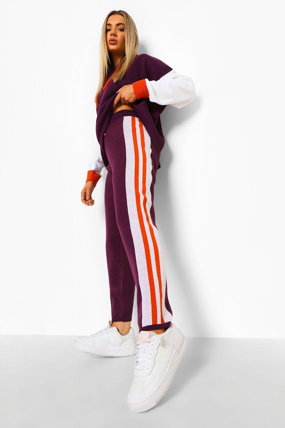 WOMENS Colour Block Knitted Tracksuit
