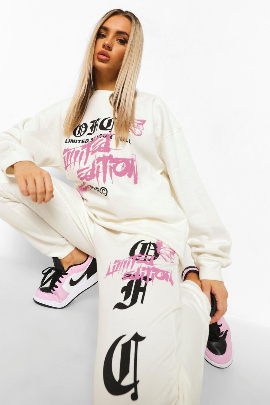 Ecru Ofcl Limited Edition Print Tracksuit image number 1