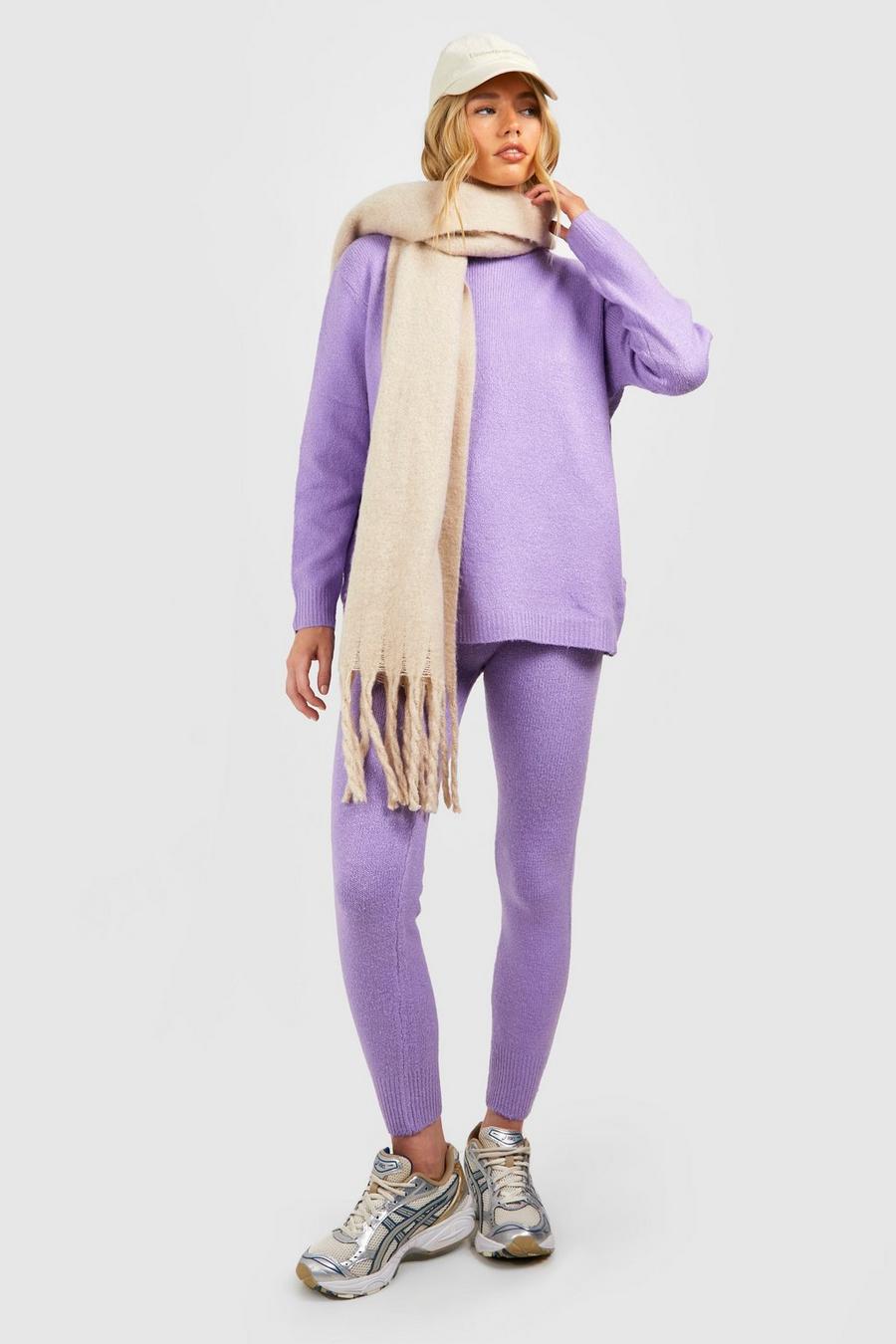 Purple Soft Knit Tracksuit