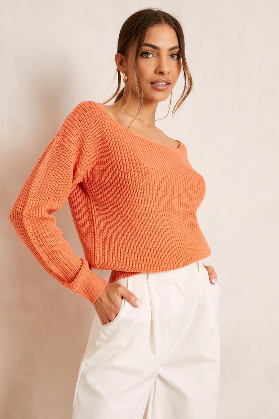 Spice Boat Neck Crop Sweater