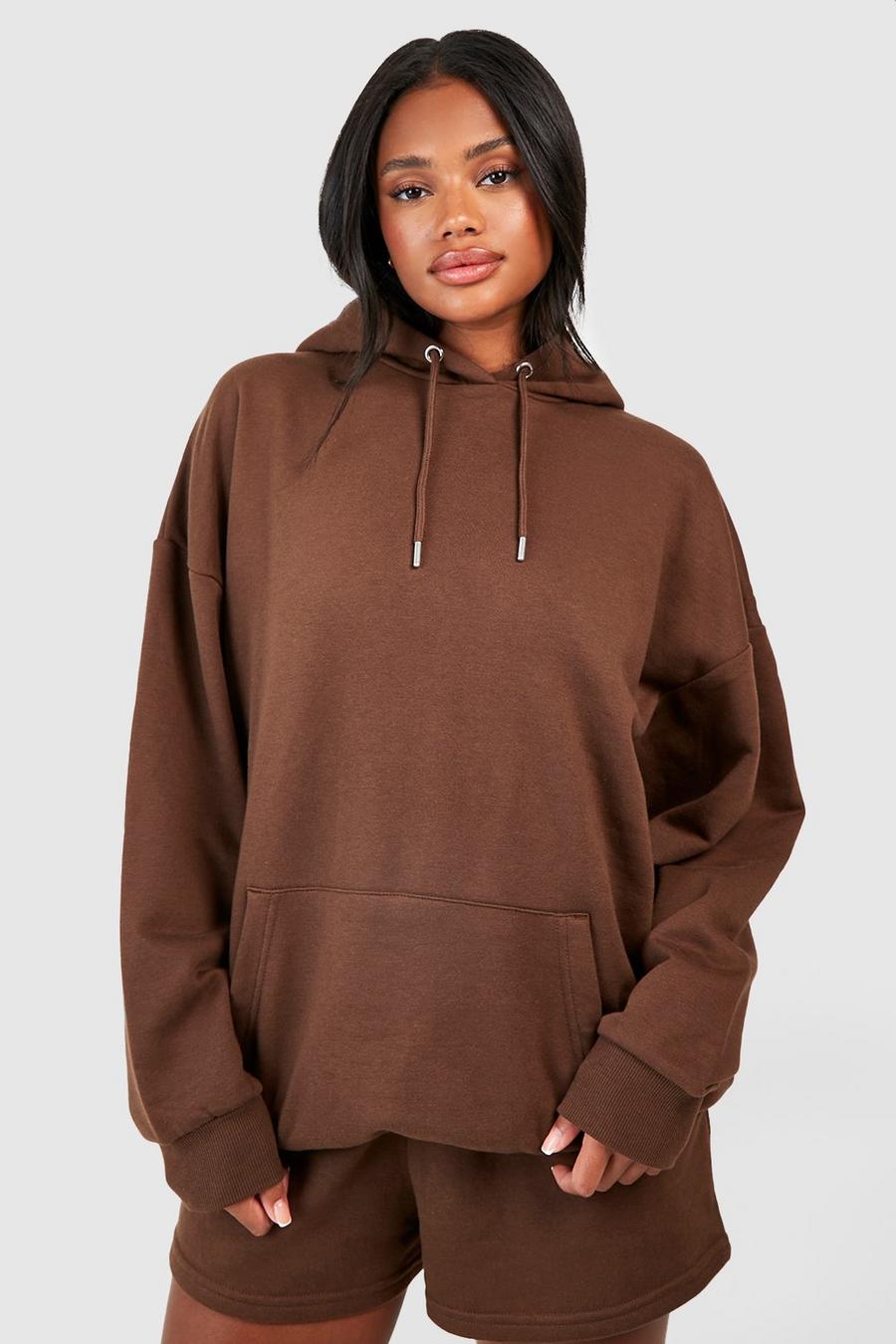 Chocolate brown Recycled Oversized Hoodie