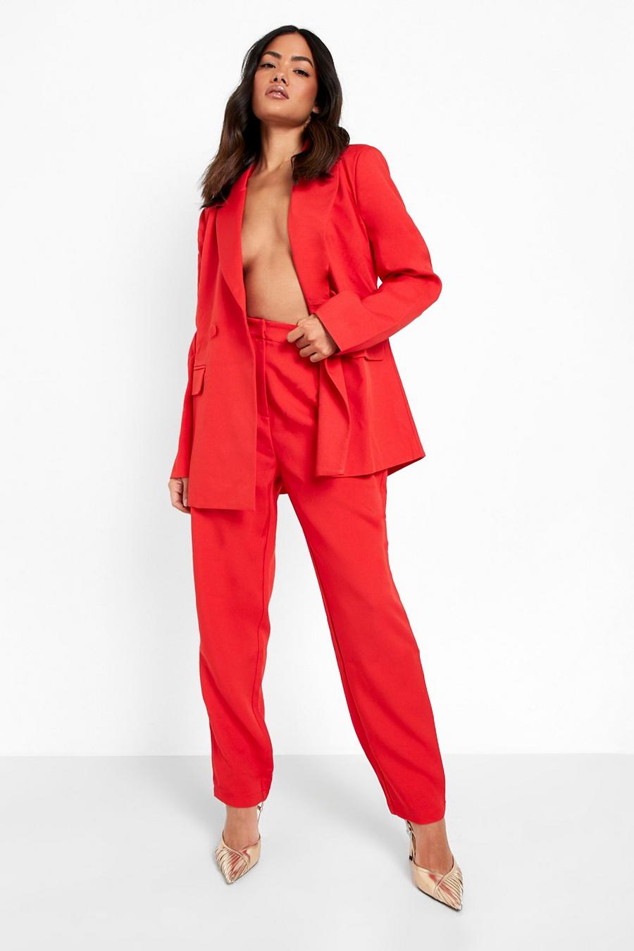 Red Mix & Match Brights Straight Leg Trouser
