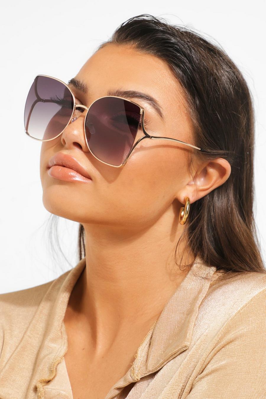 Gold Openwork Edged Sunglasses image number 1
