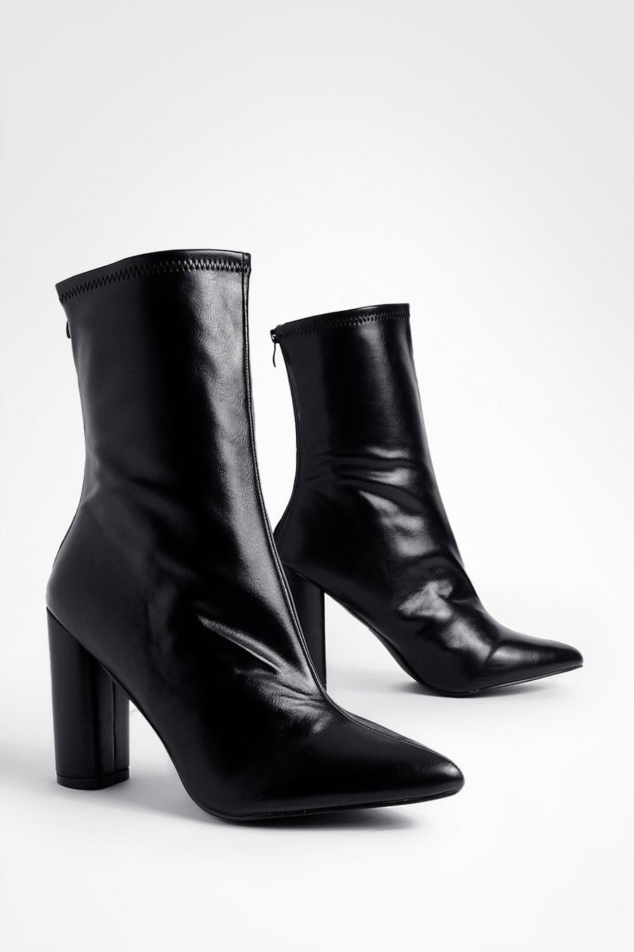 Black Pointed Sock Boots