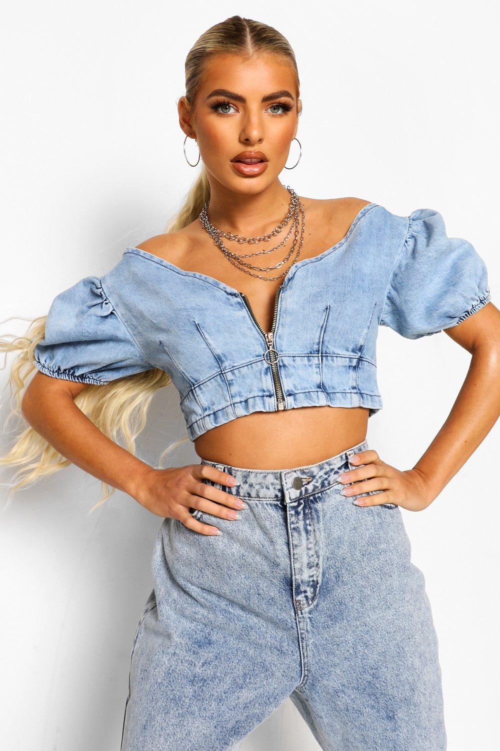 croptop denim