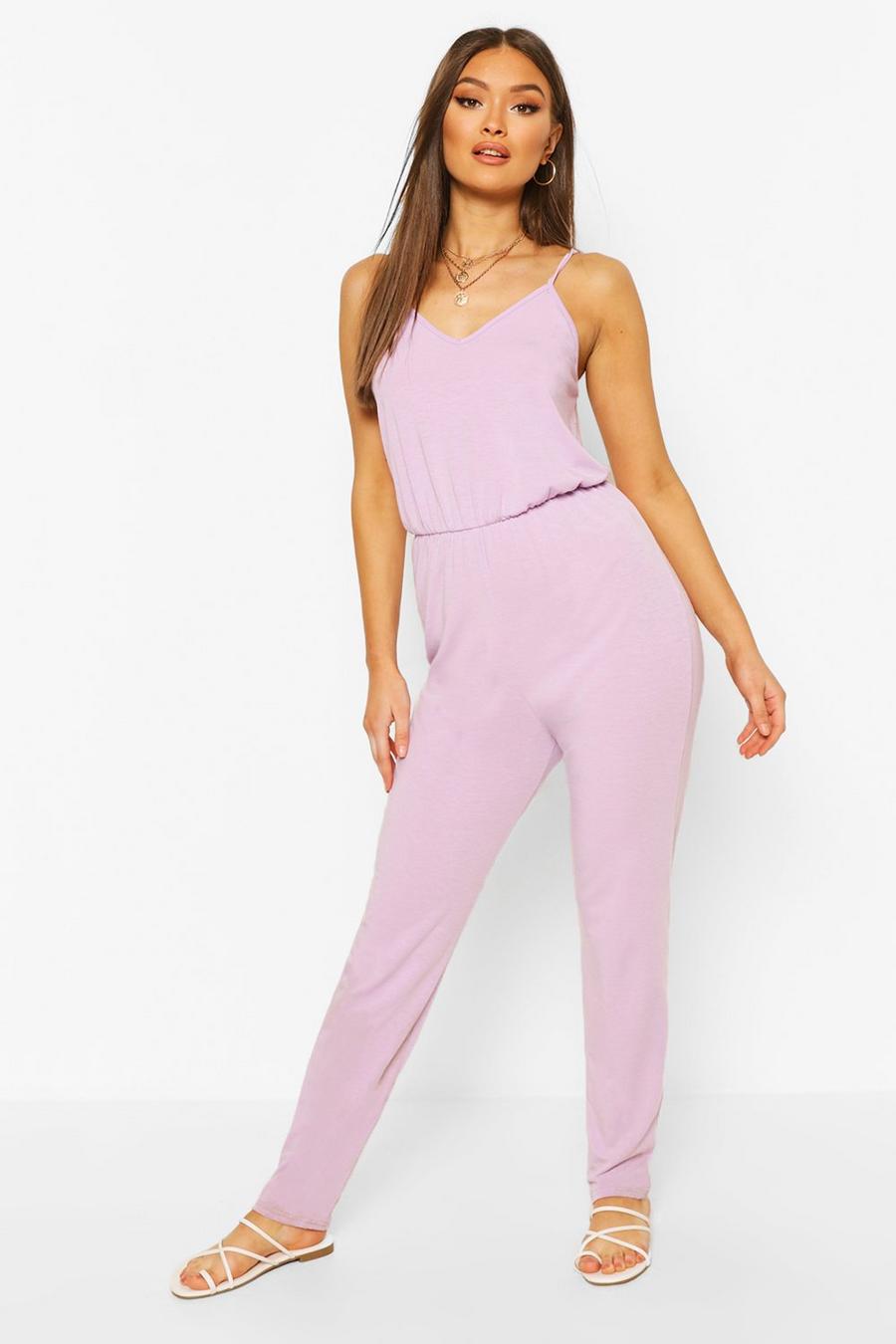 Lilac Basic Strappy Jumpsuit