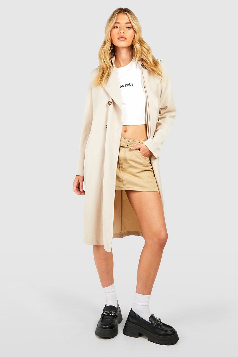 Camel Belted Trench Coat