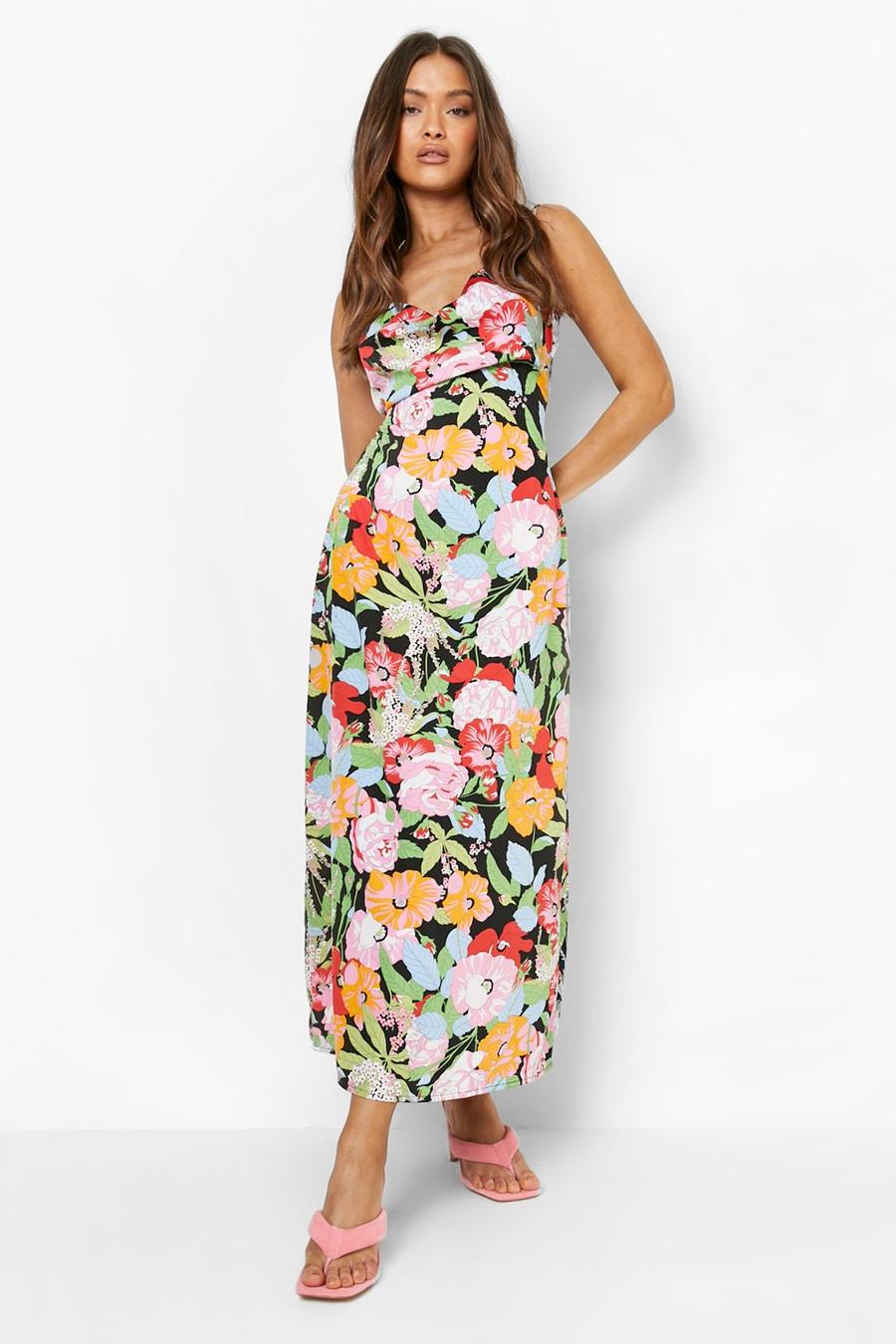 Floral Strappy Maxi Slip Dress image number 1