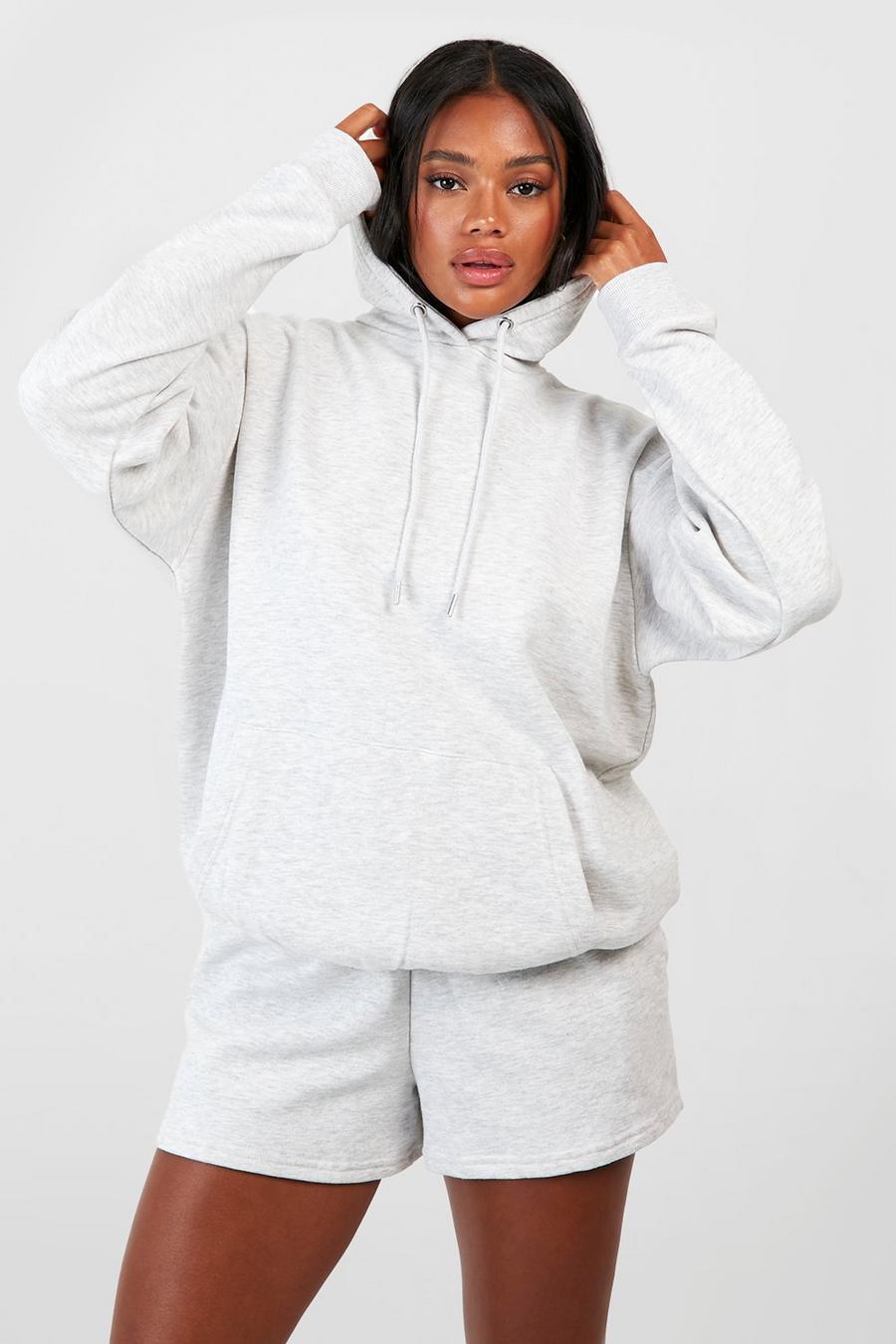 Ash grey  Hooded Short Tracksuit 