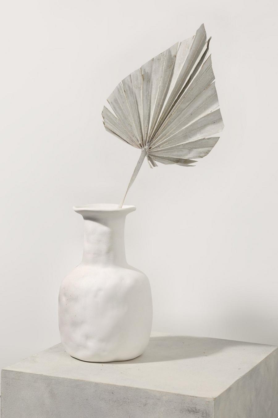 White Textured Ceramic Bud Vase