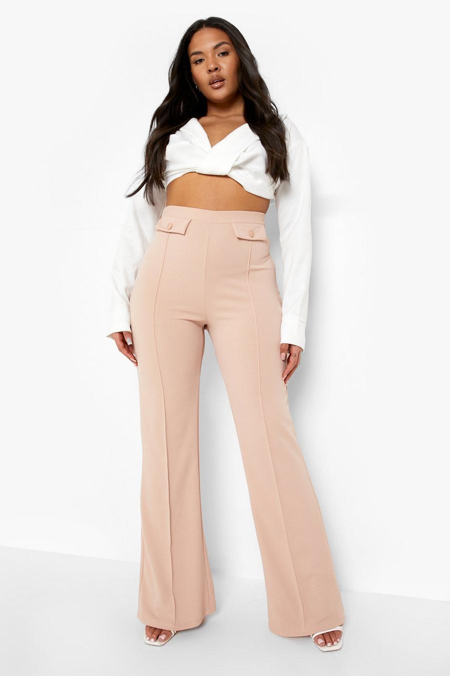 Rose Plus Button Pocket Tailored Trousers