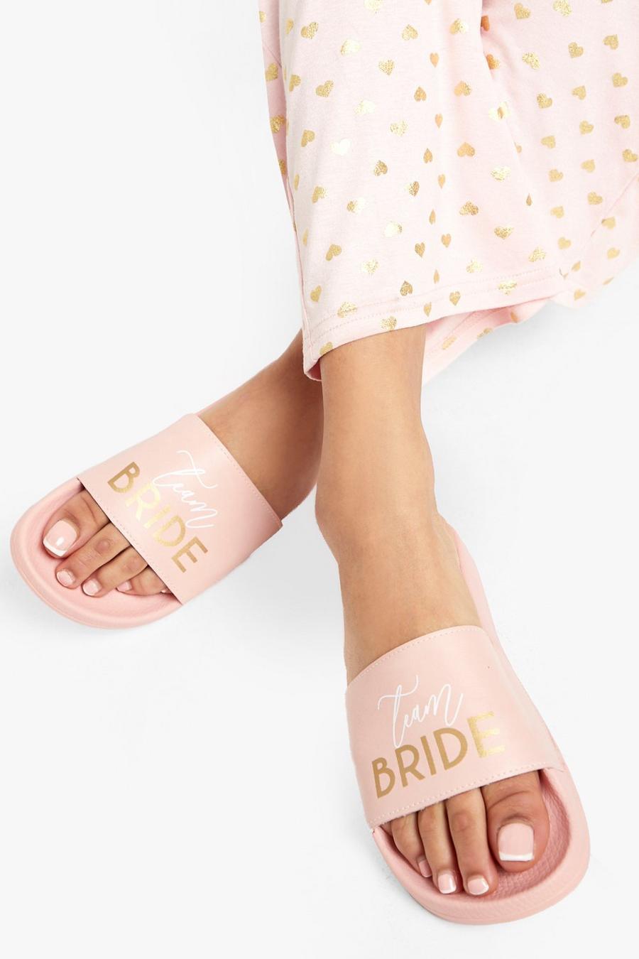 Pink Team Bride Slippers