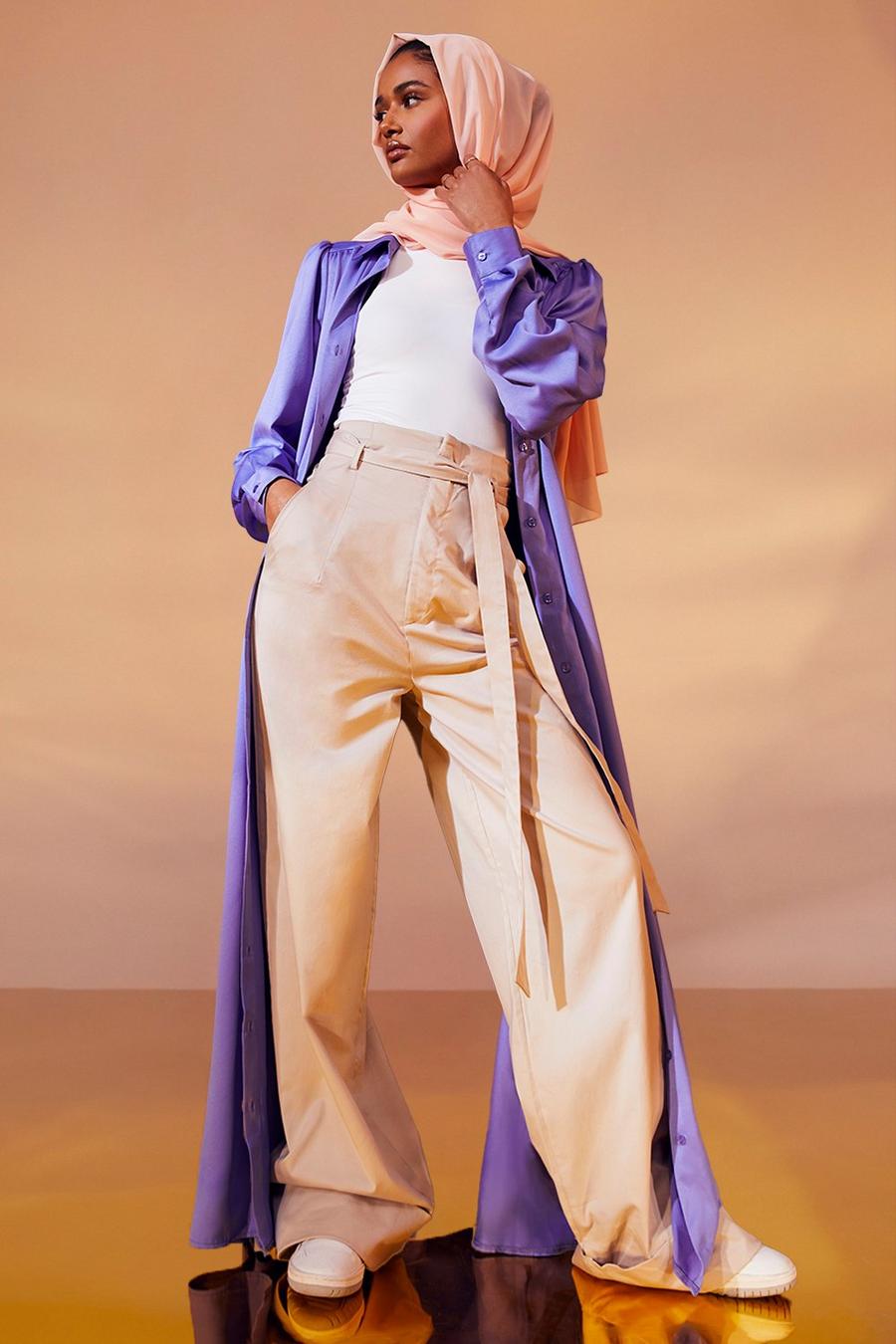 Stone Tie Waist Wide Leg Trousers  image number 1