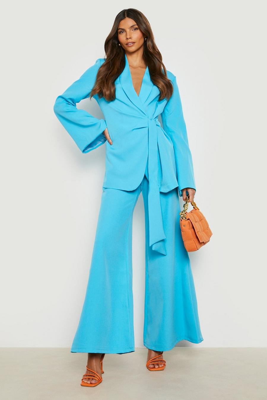 Azure Super Flared Tailored Trousers 