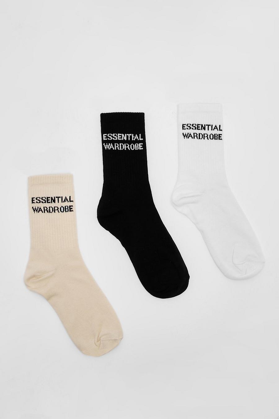 Pack de 3 pares de calcetines deportivos Essential, Neutral