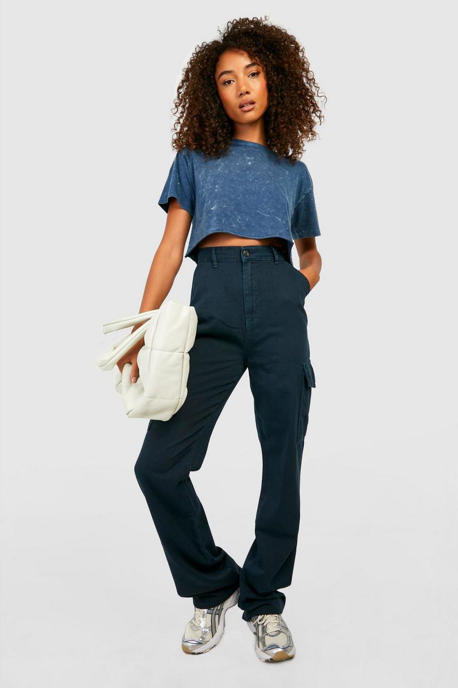 Forest Tall Wide Leg Relaxed Cargo Pants