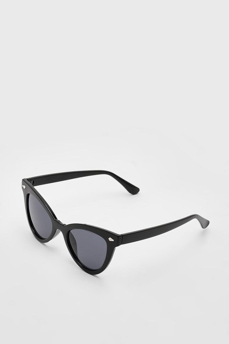 Schwarze Cat-Eye-Sonnenbrille, Black