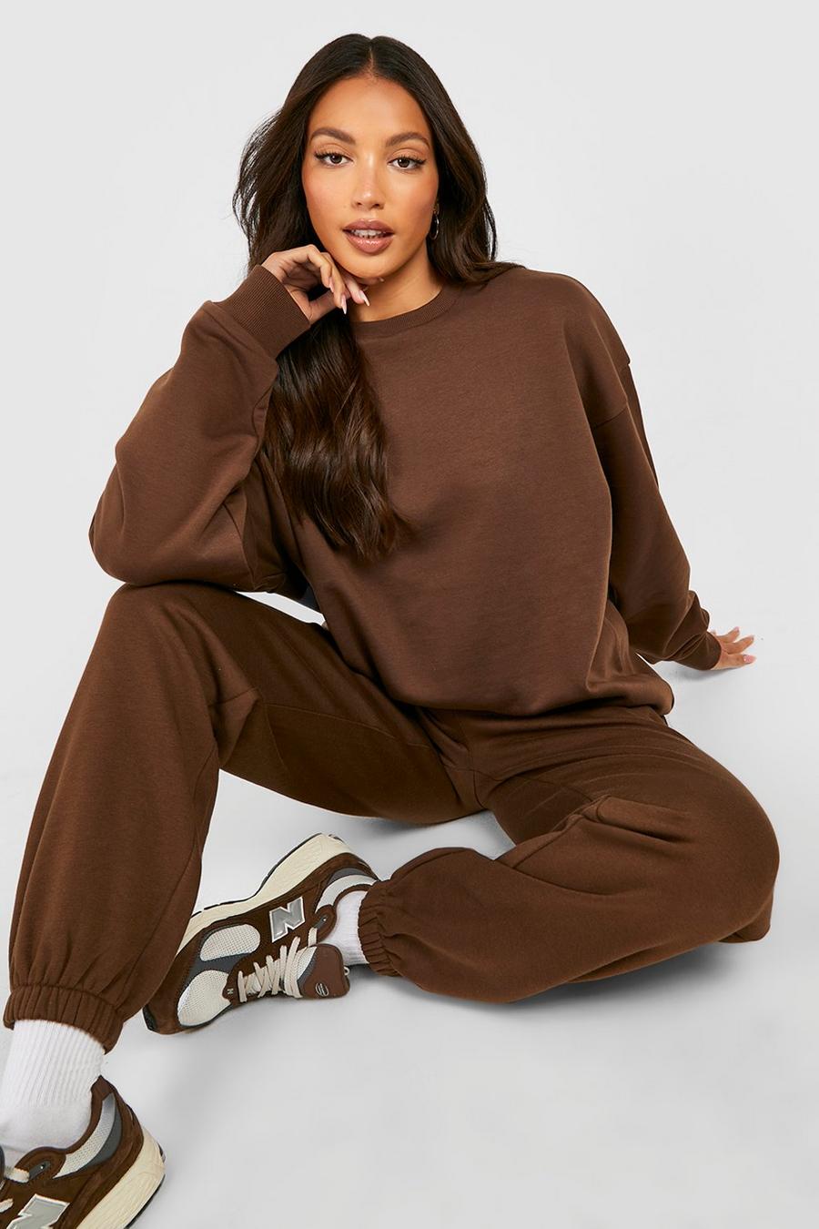 Chocolate brown Tall Basic Oversized Jogger
