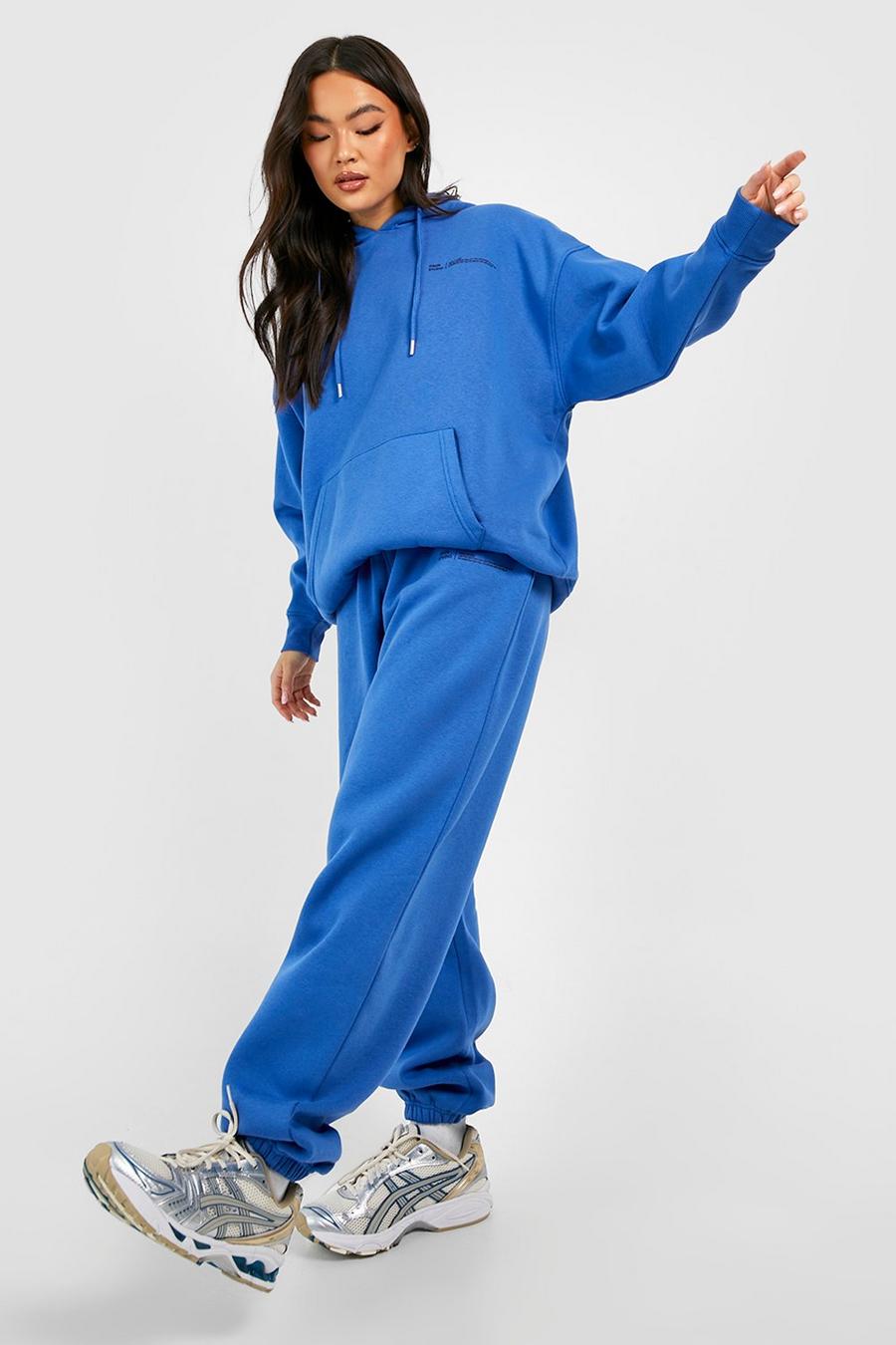 Cobalt Text Print Hooded Tracksuit
