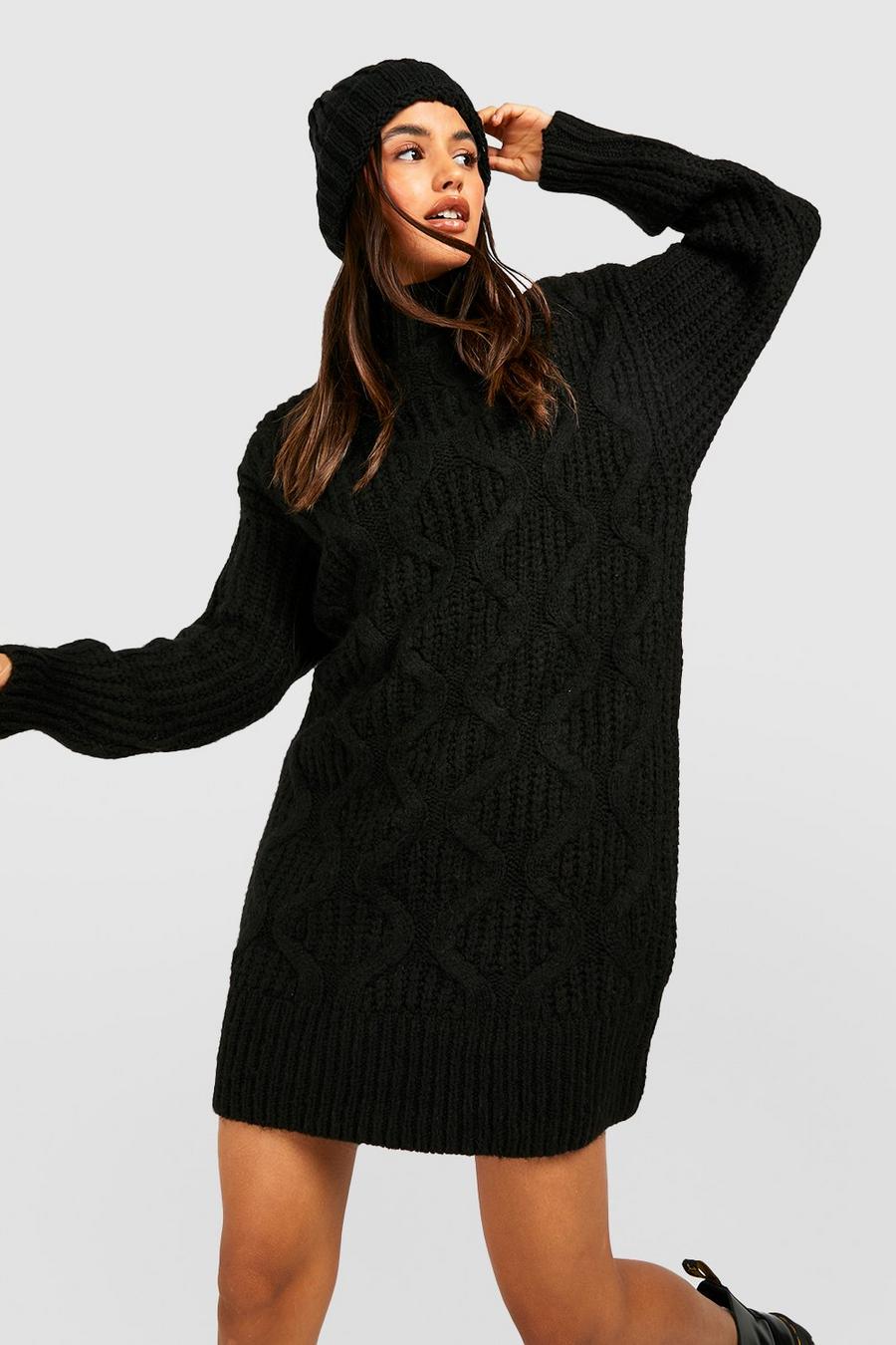 Cable Detail Knitted Jumper Dress