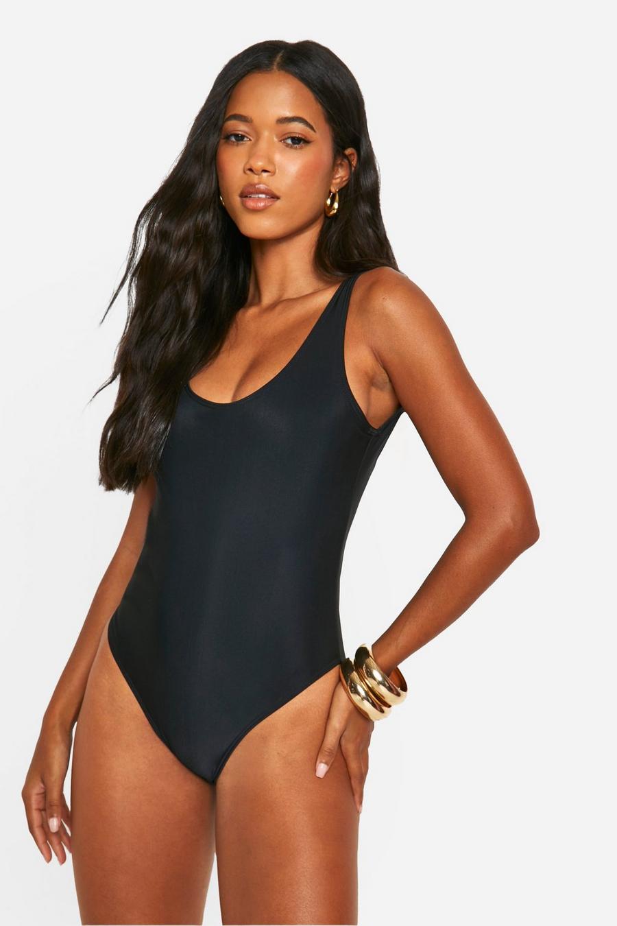 Black Essentials Scoop Swimsuit