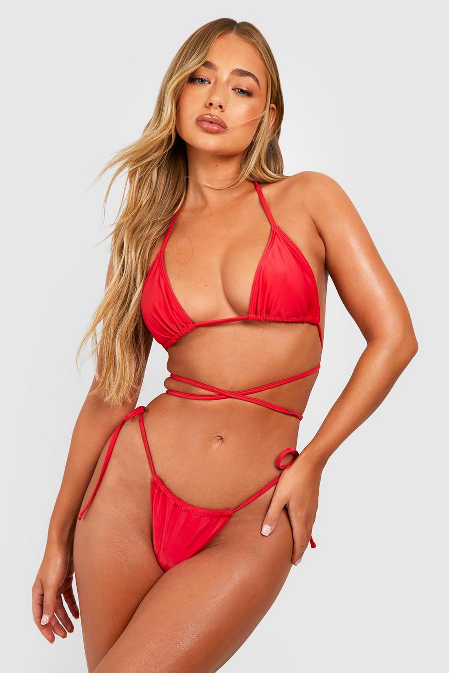 Red Itsy Bitsy bikinitrosa