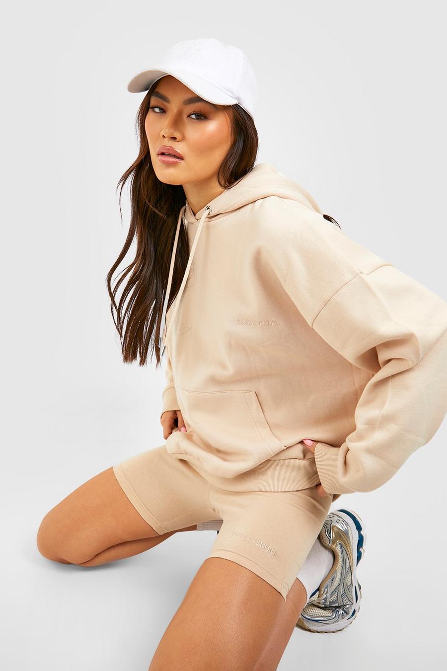 Stone Dsgn Studio Oversized Hoodie And Cycling Short Set