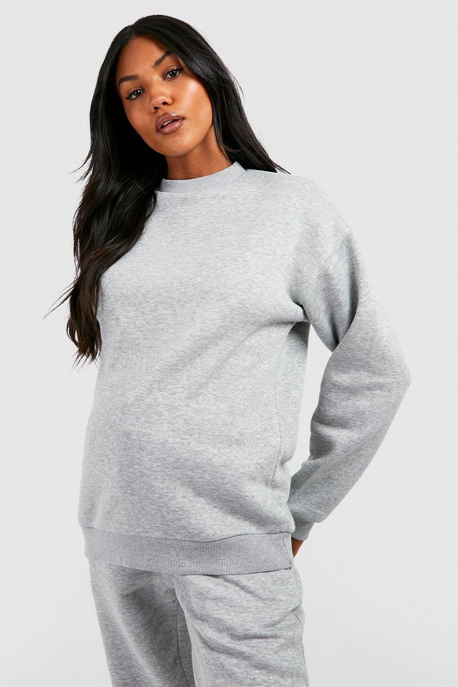 Maternité - Sweat de grossesse basique, Ice grey