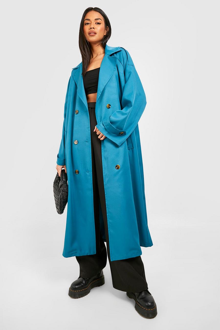 Cappotto Trench oversize, Blue