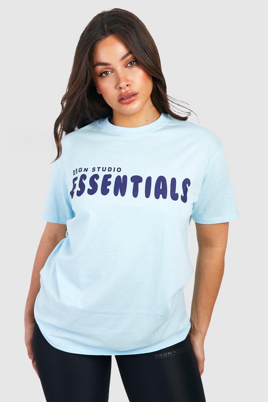 Cobalt blue Plus Dsgn Essentials Oversized T-shirt 