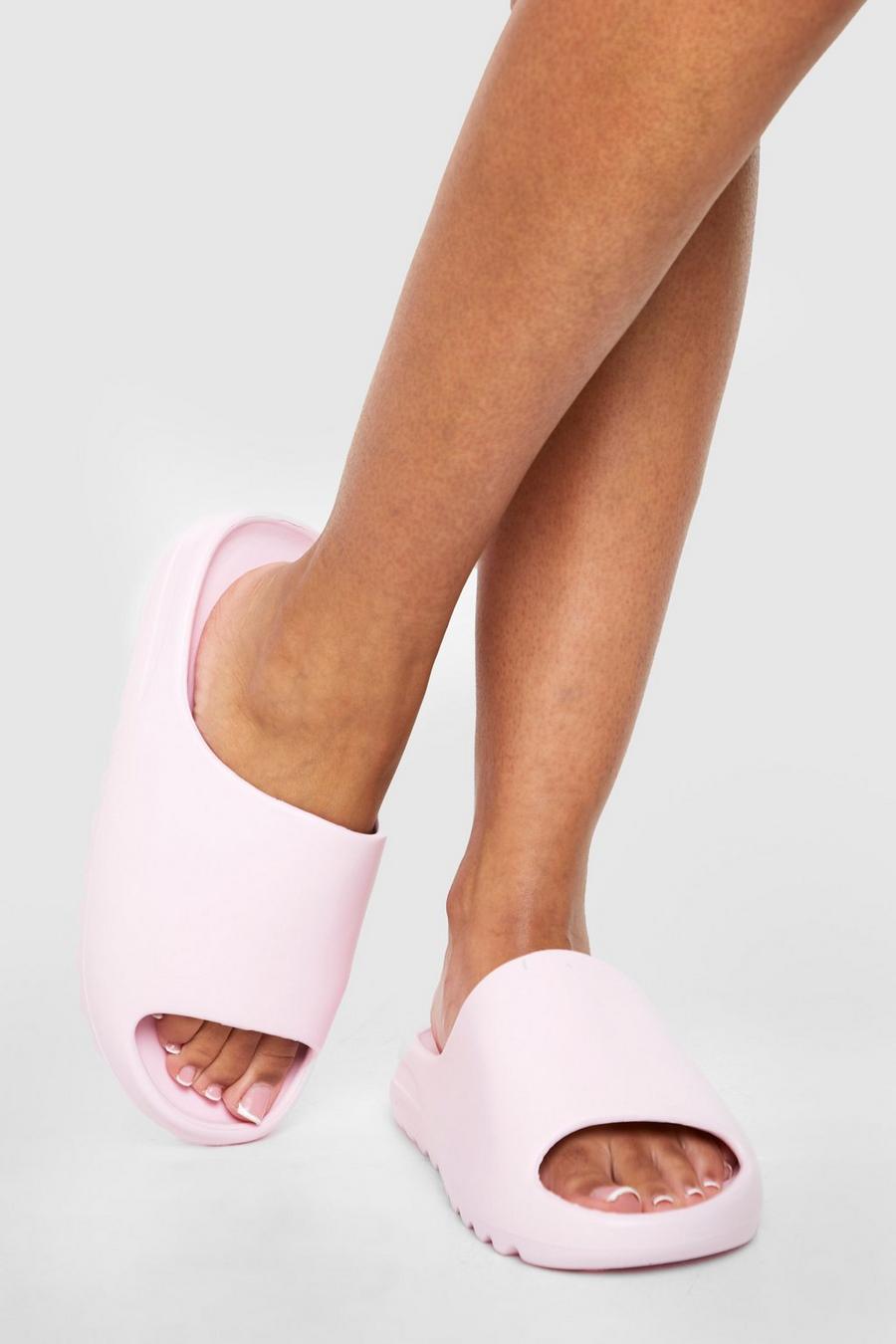 Sandalias de holgura ancha con suela gruesa, Baby pink