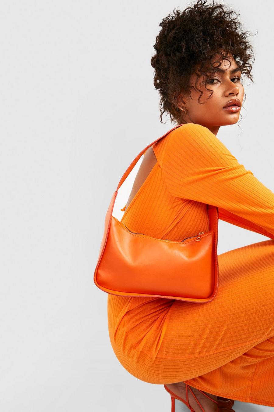 Orange Curve Edge Shoulder Bag 