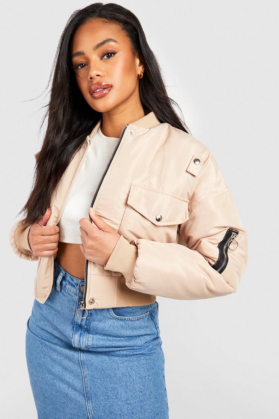 Stone Utility Pocket Bomber Jacket