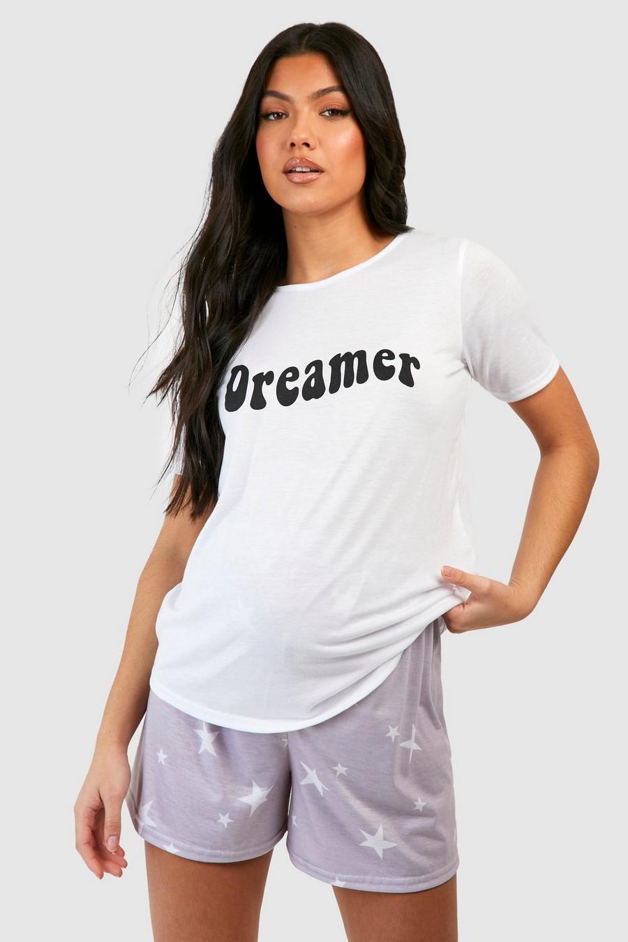 White Maternity Dreamer Pyjama Short Set