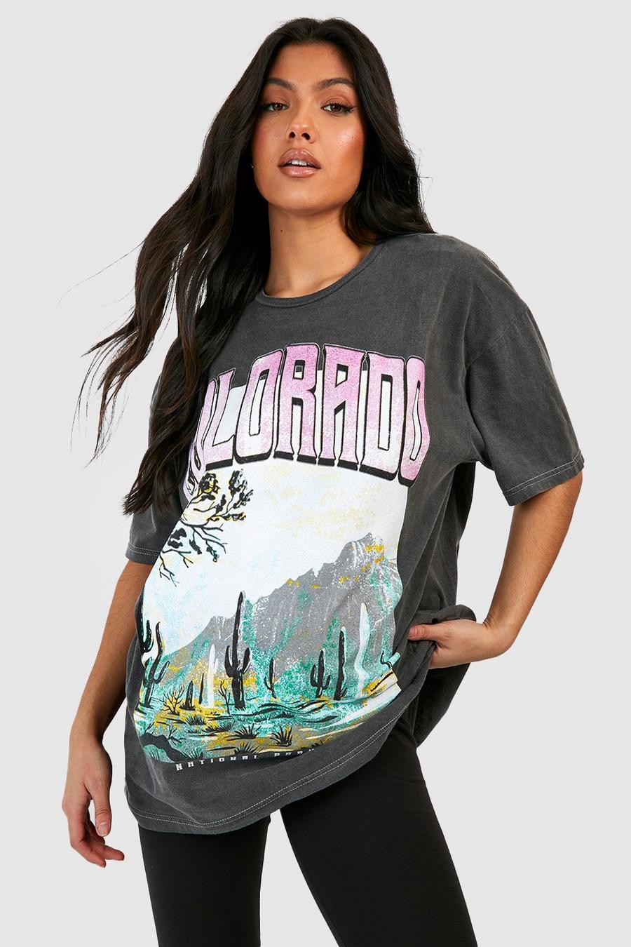 Umstandsmode T-Shirt mit Colorado-Print, Black