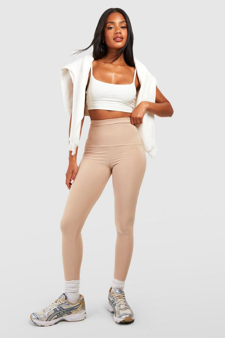 Stone beige Double Layer High Waisted Sculpt Leggings