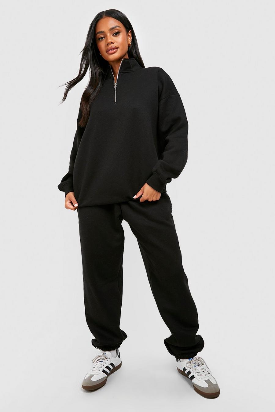 Pantalón deportivo oversize básico, Black