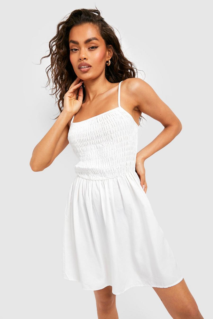 White Kort klänning med smock