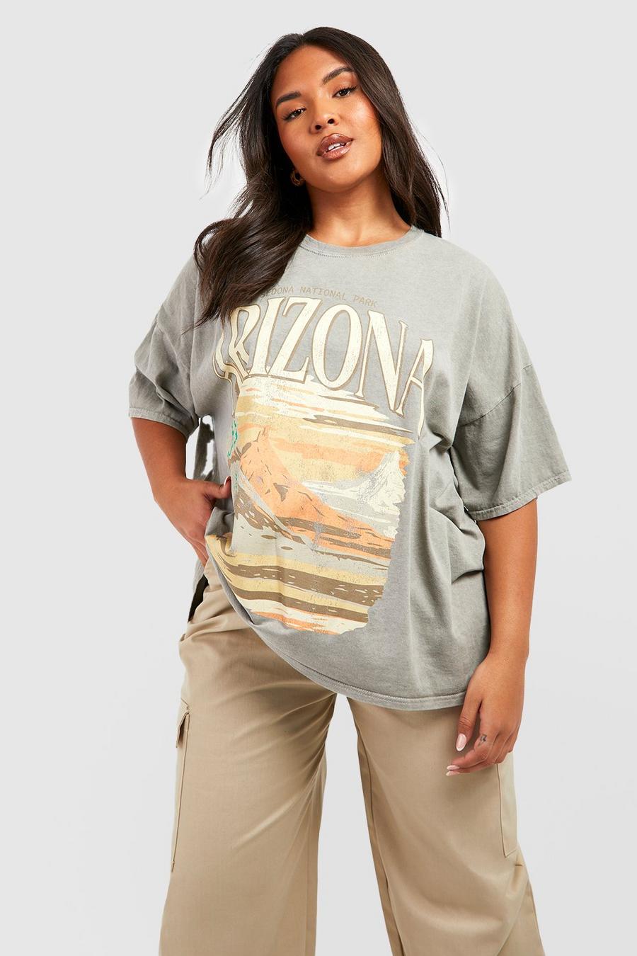 Stone Plus Gebleekt Oversized Arizona T-Shirt