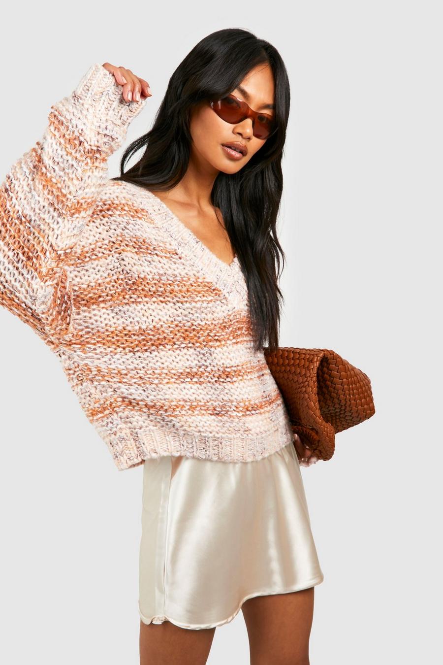 Rust Marl Ombre Sweater image number 1